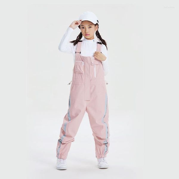 Pantaloni da sci Inverno Bambini Salopette da sci Ragazzi Tuta da snowboard impermeabile per bambini Tuta da neve calda addensata