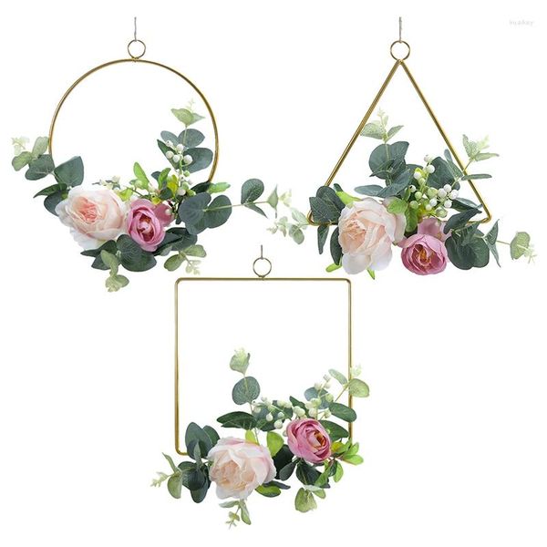 Flores decorativas de cor de ara floral grinaldas rosa artificial para decoração de parede de berçário