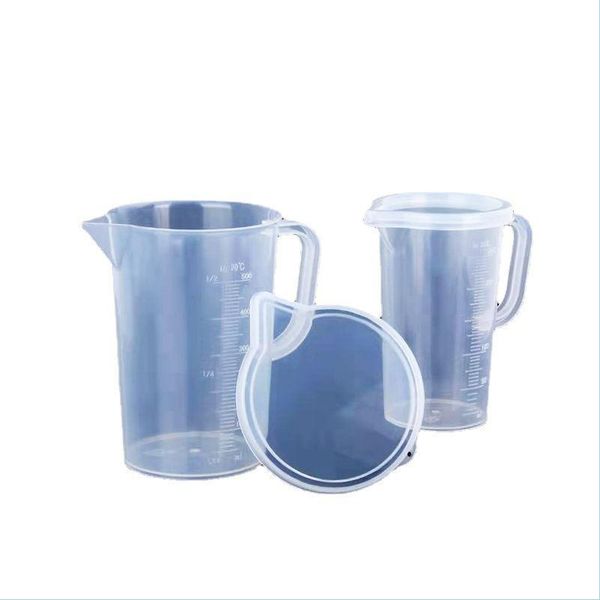 Strumenti di misurazione Misurini in plastica Strumenti graduati Tazza con coperchio per cucina Bicchiere da forno Liquido Misura 250 ml / 500 ml / 1000 ml Han Dh7Cz