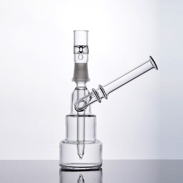 Hitman Glass Pipe Mini Classic Brilliance Cake Recycler Rauchrohre Downstem Water Pipes Bong Bubbler mit 14,4 mm männlich