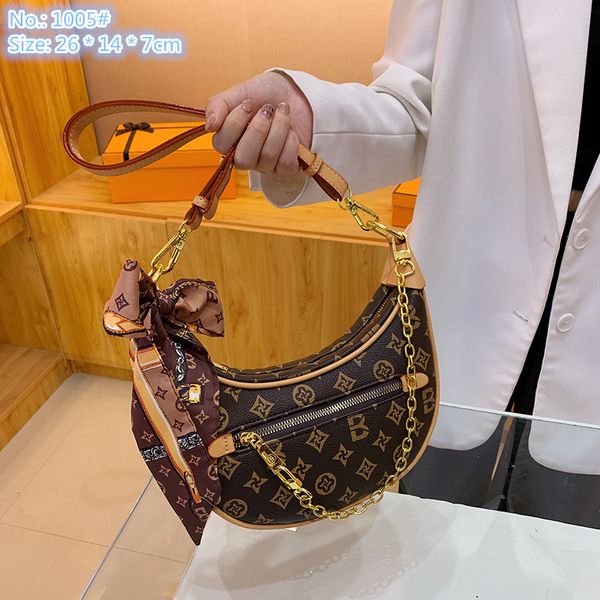 Borse a tracolla da donna all'ingrosso di fabbrica elegante borsa in pelle a contrasto dolce nastro arco ascellare borsa street personalità catena moda zaino