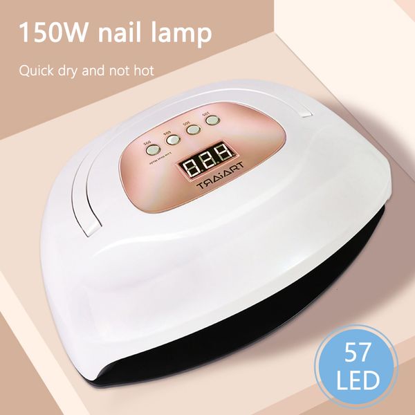 Nageltrockner SUNX8 MAX 220 W Dual-Lichtquelle UV-Lampe 57 Perlen LED Schnell trocknend Großraum-Hand-Potherapie-Maschine 221031