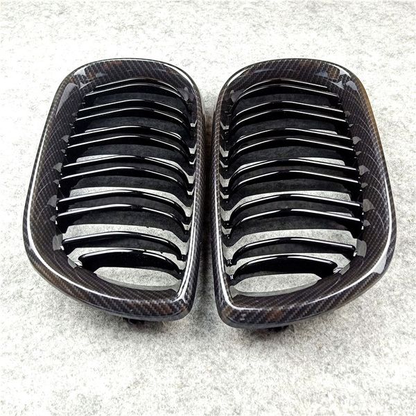 Paar glänzend/M-Farben Dual Line Nierengrill für BMW 3er E46 4 Türen Frontgrills 2002–2004