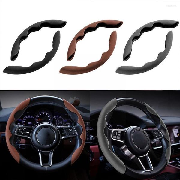 Capas de volante Capas de carro Camurça de inverno Anti-esquiliado Decorativo Universal Seasons Cartão Plush Four P4O9