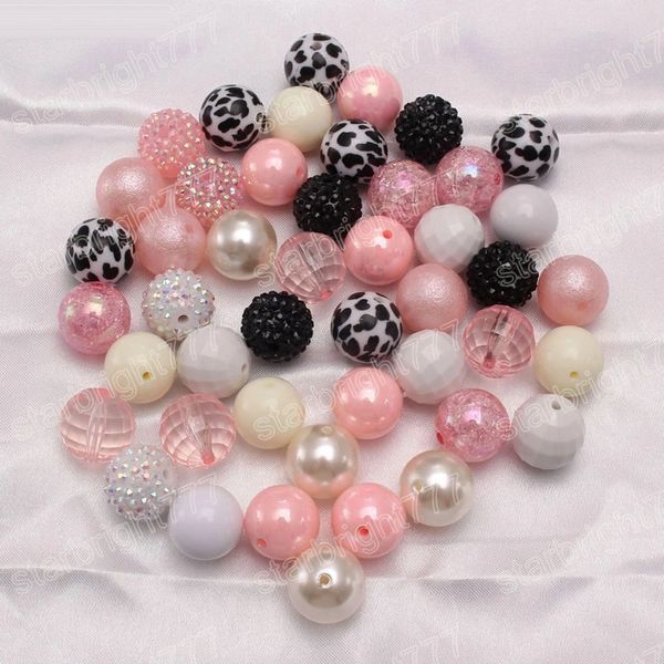 50 PZ gioielli Colorful Chunky Bubblegum Perline FAI DA TE Per Bambini Bambino Allentato Acrilico Strass Perline Per Le Ragazze Collana/Braccialetto