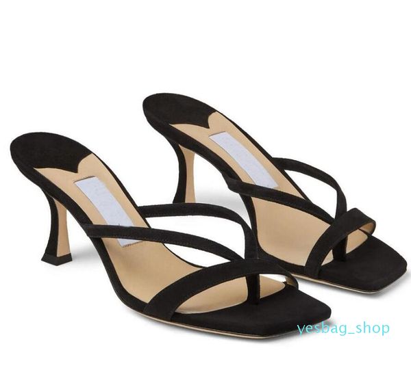 Sandalen Schuhe Damen Square-Toes Nude Eu35-42 Thong Mules Lady Comfort Casual Walking Schwarz Weiß Wear-With-Anything Maelie 022