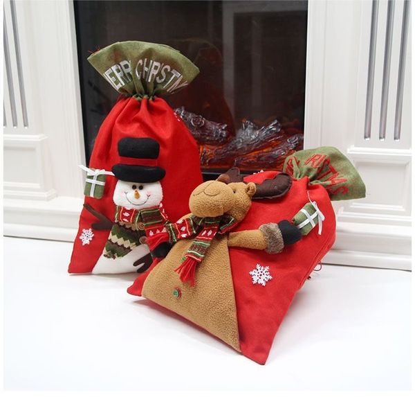 Weihnachtspuppen Socken Bag Dekorationen Weihnachtsstrümpfe Mini Socken Süßigkeiten Geschenktüten für Kinder Baum Hang Dekor