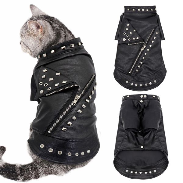 Trajes de gato jaqueta de couro para gatos cachorros quentes roupas para gatos casaco outono inverno roupas para animais de estimação cachorro gatinho trajes para chihuahua yorkshire 221116