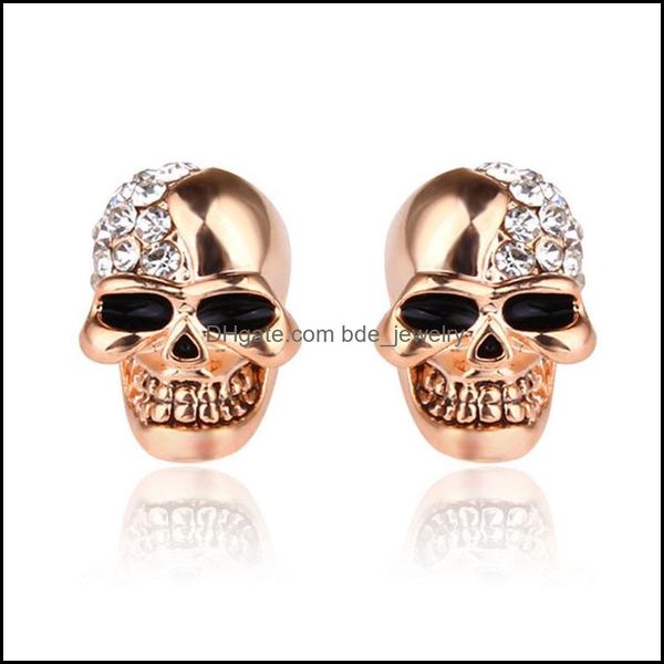 Fascino Celtico Skl Orecchini Stud Uomo Donna Vintage Punk Zircone Borchie con diamanti Orecchini Anelli Gioielli penetranti di moda Consegna di goccia Dhvkm