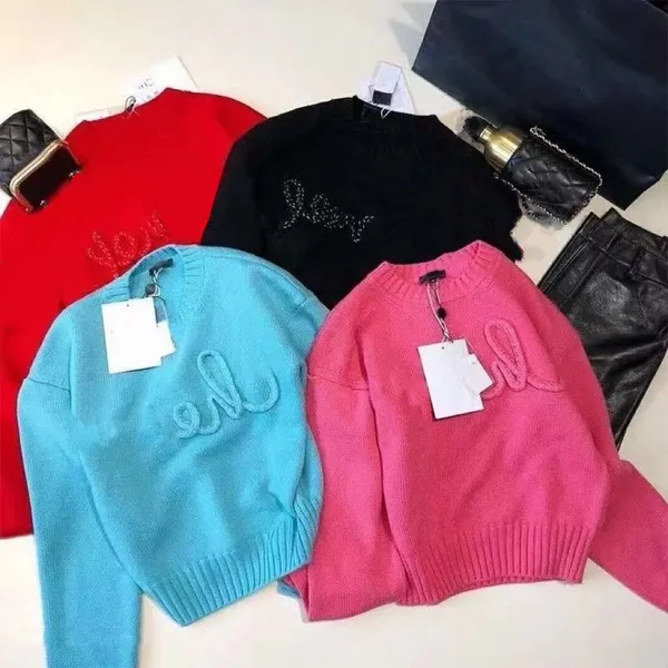 Sport Herbst Brief Marke Stricken Gestrickte Baumwolle Pullover Designer Pullover Jumper Kleidung für Frauen 2024 Heißer Verkauf