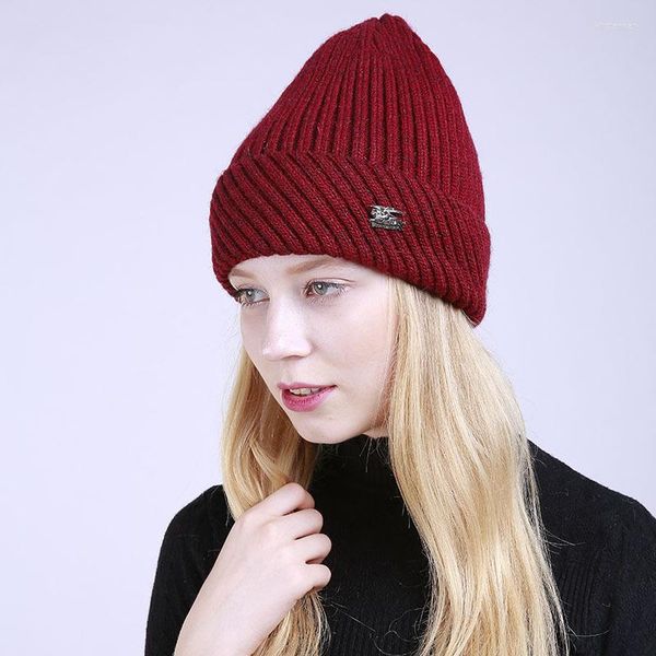 Berretti 2022 Marchio di moda Original Snow Winter Cappelli da donna in stile russo caldi e spessi in vari colori Berretto casual