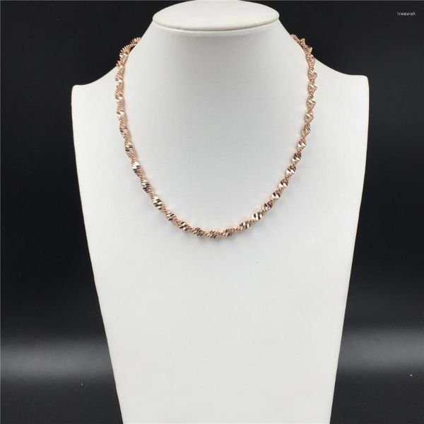 Cadeias 2022 Chegadas Rosegold Gold Color Bating Twist Chain Charcle for Women Girl Chic Declaração Jóias de decoração