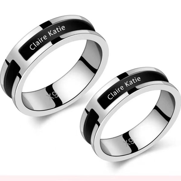 CK-Ring aus schwarzer Keramik, einfarbig, für Liebhaber, Netz, rot, gleicher Stil, hochwertiger Schmuck, Weihnachtsgeschenk, Valentinstag-Geschenk, Versprechensringe für Paare, Verlobung