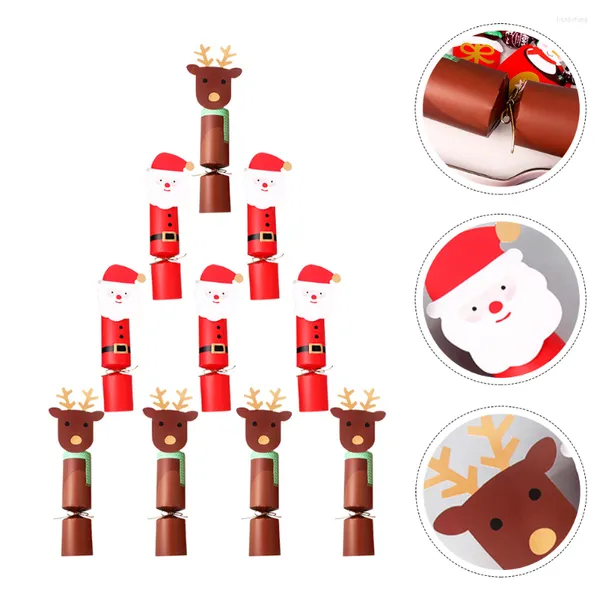 Estatuetas decorativas 20pcs Caixa de chocolate de natal Rena