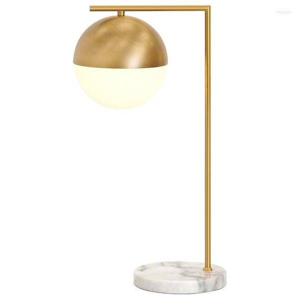 Tischlampen Moderne Lampe Bronze Marmorsockel Minimalistisches Design Schreibtisch für Schlafzimmer Nachttisch Luxus Home Decor Beleuchtungskörper