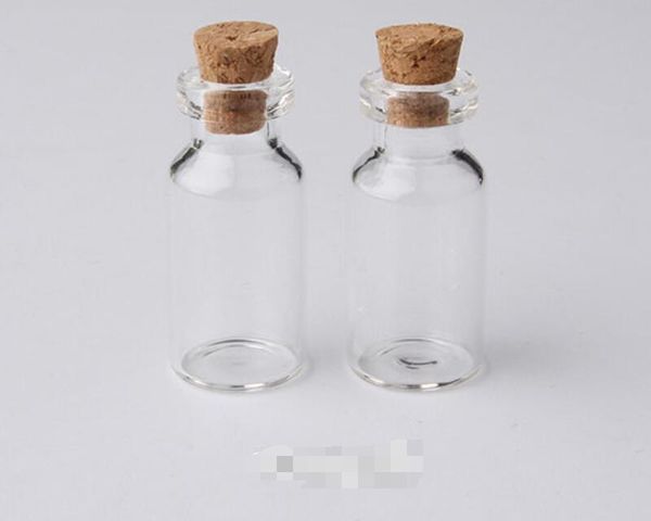 Flacone di vetro trasparente da 2 ml Flacone con tappo in sughero Mini bottiglia Tappo in legno Vuoto Vasetti per campioni Bottiglie di desideri artigianali piccoli e carini LX8351
