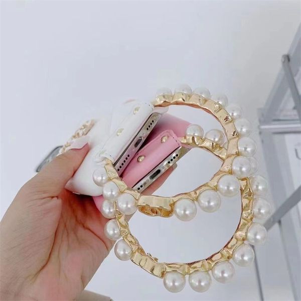 Handyhüllen iPhone 13 Handyhüllen Klassische Marke Phonecase Damen Luxus-Handyhüllen Handy-Schutzhülle mit Perlenarmband Hohe Qualität S6OT