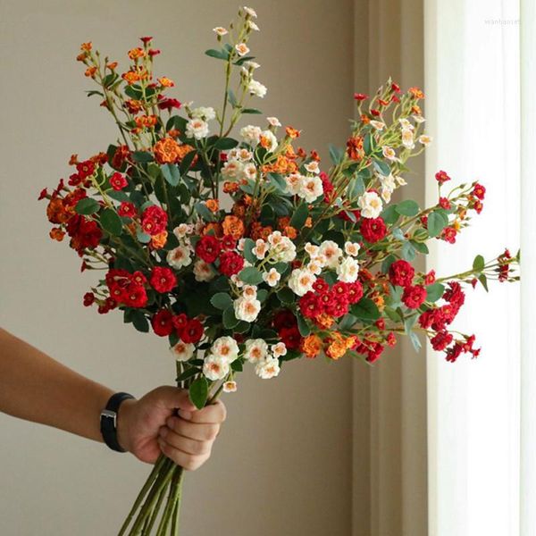 Flores decorativas Elegantes Artificial Chinês Ramos Flores de Flores Flores Decoração de Casa Begonia Camellia Para Casamento DIY Suprimentos 30 PCs