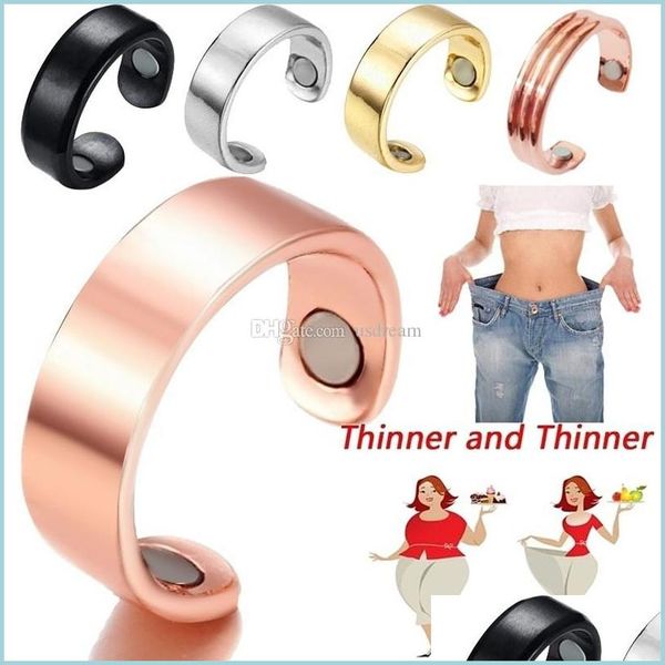Полосы кольца магнитные кольца открытые терапии кольцо для женских оздоровительных ювелирных украшений подарки подарки Dhbkt