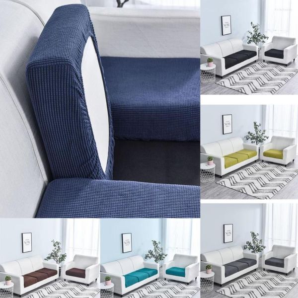 Fodere per sedie Fodera per cuscino per divano per soggiorno Fodere elastiche in maglia Protezione per mobili Divano elasticizzato grigio bianco 1 pezzo