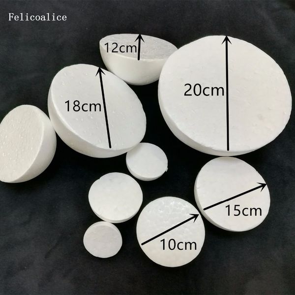 Decorações de Natal 4/8pcs Modelagem Branca Meia Poliestireno Spilhas de Bola de Espuma de Poliestireno para Artesanato DIY Bolas 15cm 5,905 polegadas 221115