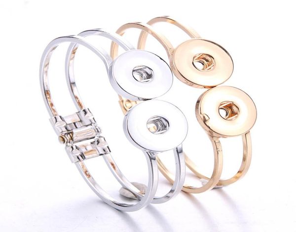 2021 Druckknopf-Armband, passend für 18 mm Schmuck, 2 Charms, Silber, Gold, für Damen und Herren, fashion2491626