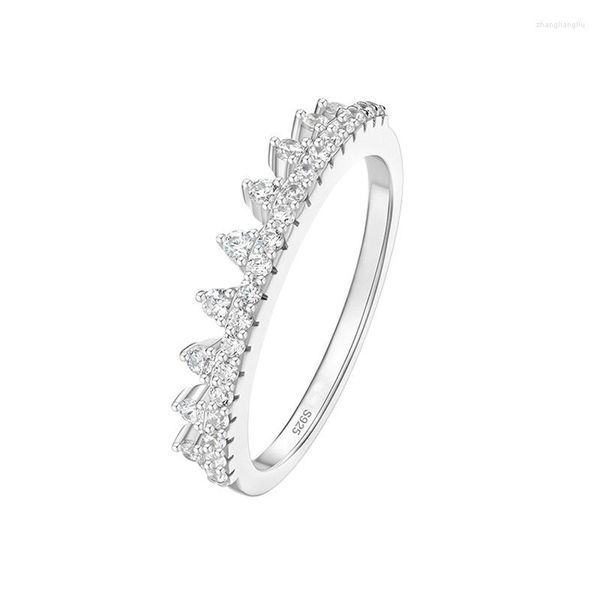 Cluster Ringe SOELLE Mode Reine 925 Sterling Silber Rock Saum Design Micro Zirkonia Steine Fingerring Frauen Mädchen