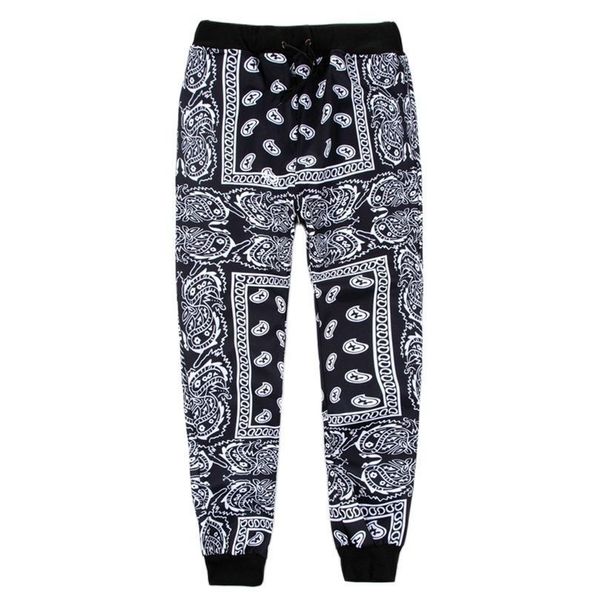 Calças masculinas poli -tester bandana Paisley Pant jogador masculino Mulheres calças de moletom Harajuku calças de rua do hip hop primavera 221116