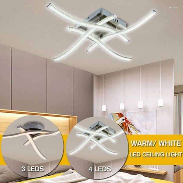 Lampadari Lampada da soffitto a LED Corpo semplice e lussuoso Non deformato AC 85-265V Illuminazione moderna per camera da letto a forma di biforcazione