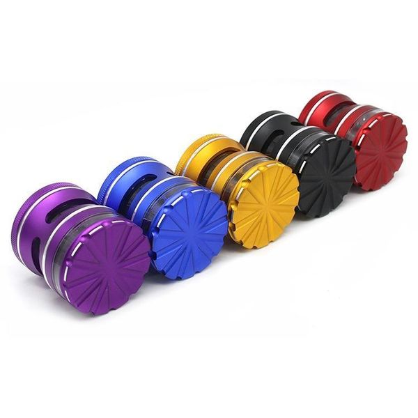 Smoke Shop Herb Grinder Cali Crusher Crush Tobacco Alluminio Scalaggio per sigarette con sigaretta con scatola regalo 4 strati 63 mm Shisha VAPE PEN SHISHA