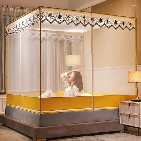 Zanzariera Yurta mongola Installazione gratuita Tenda da letto a fondo pieno per adulti Forniture per camera da letto Zanzariere BS50WZ