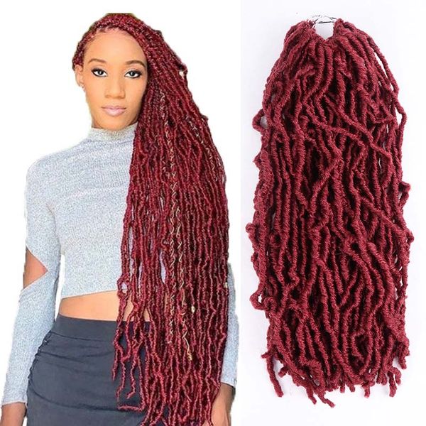 Locs sintéticos Locs Crochet Sorta o cabelo 18 24 24 polegadas de deusa macia pré-movimentada Bloqueios de crochê encaracolados para mulheres negras