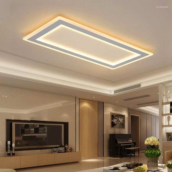 Kronleuchter Oberfläche montiert Rechteck moderne LED-Deckenleuchter Wohnzimmer Esszimmer Schlafzimmer ultradünne Leuchten