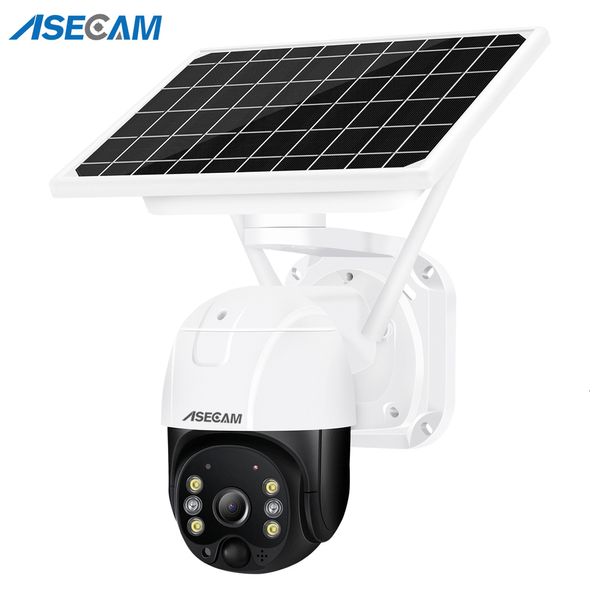 Telecamere Dome 5MP 4G SIM Card Wifi Solar PTZ Outdoor PIR Human Detection Audio Wireless Colore Visione notturna CCTV Batteria Sicurezza 221117