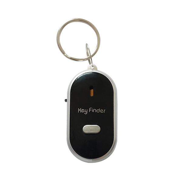 LED Whistle Key Finder Lampeggiante Segnale acustico Controllo del suono Allarme Anti-Lost Key Locator Finder Tracker con portachiavi Mini portachiavi