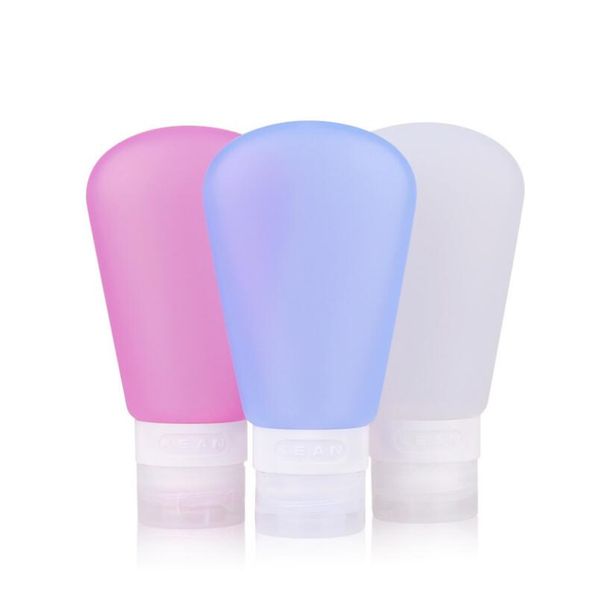 Tubi da viaggio portatili vuoti in silicone bottiglia Spremere contenitori cosmetici crema lozione 3 once / 2 once / 1,25 once bottiglie di plastica LX5879