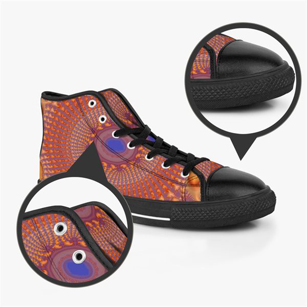 GAI Herren Custom Schuhe Designer Canvas Damen Sneakers Handbemalt Orange Fashions Schuh Mid Trainer