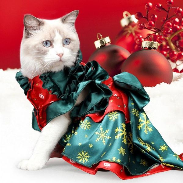 Trajes de gato vestido de cosplay de animais de estimação para roupas de cachorro pequenos trajes de figurino de figurino de Natal Produtos para presentes