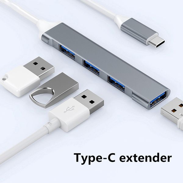 4 в 1 USB Hub Ultra Slim Super Spect USB Extender для MacBook PC PC PC PC PC PHONT