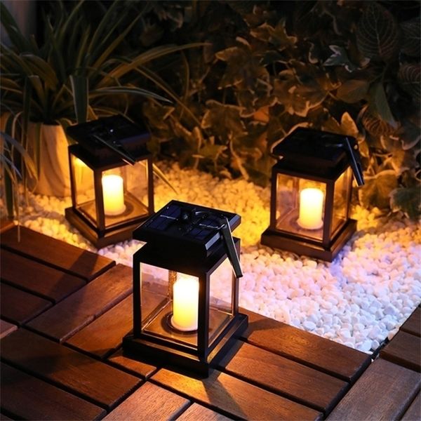 Decorações de jardim Solar Lantern Lawn Camping Decoração da paisagem Courtyard Courtyard Liderar a vela da atmosfera 221116