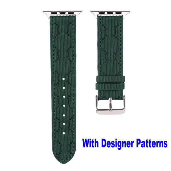 Fashion G Designer Smart Straps Band kompatibel mit Apple Watch 41 mm 42 mm 44 mm 45 mm 49 mm Lederbänder Luxus Designer Ersatzarmband für iWatch Serie 8/7/6/5/4/3/2