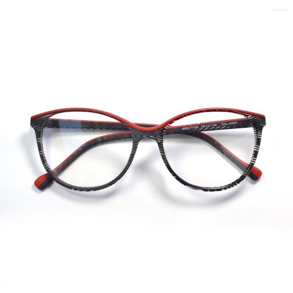Óculos de sol Quadrões vintage redondo óculos femininos moldura laminação moderna de alta qualidade acetato de acetato de espetcles Itália Design moda