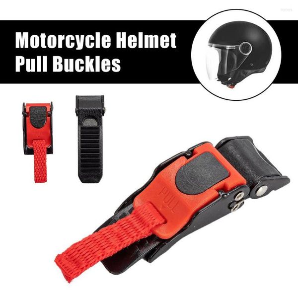 Caschi da moto Casco universale Tirare le fibbie ATV Bike Crash Clip Sottogola Moto Fibbia a sgancio rapido Cucitura veloce