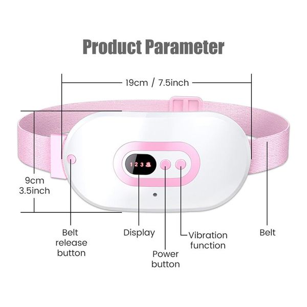 Электрический массажер для живота, грелка, грелка для живота, матки, облегчение спазмов для женщин, массаж талии, физиотерапевтическое оборудование Pe205799793