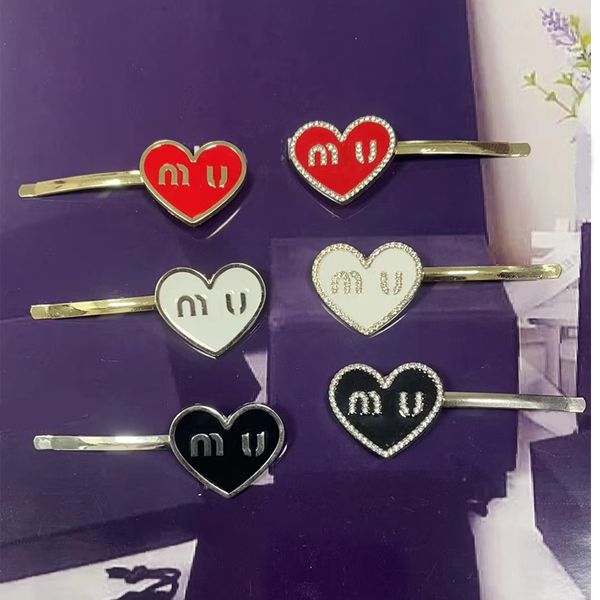 Fermagli per capelli a forma di cuore da donna, graziosi fermagli per lettere, accessori per capelli alla moda, regalo per la fidanzata innamorata, 3 colori