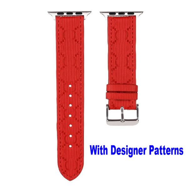 Lüks G Designer Watch Bands Straps Apple Watch Band 41mm 40mm 38mm PU deri vintage yedek kayış Iwatch SE Serisi için Klasik Toka 7/6/5/4/2/1