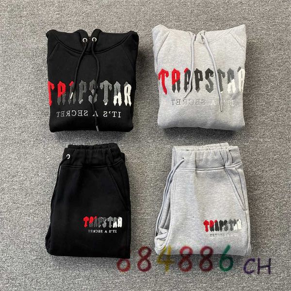 Мужские спортивные костюмы Broidered Trapstar толстовок с капюшоном мужчины.