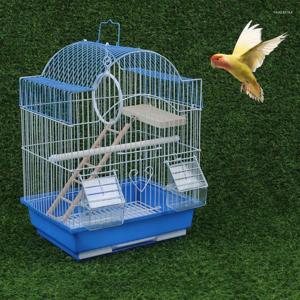 Gabbie per uccelli Grande gabbia in acciaio inossidabile Casette per pappagalli in metallo Accessori per esterni Viaggi Gabbia Per Uccelli Casetta per uccelli DL60NL