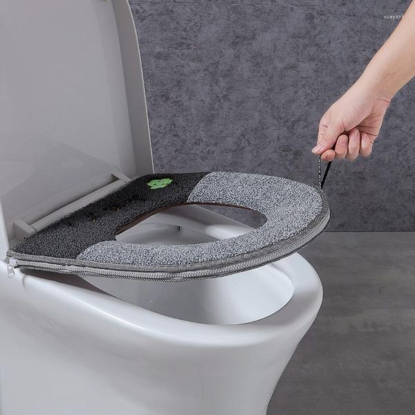 Capas de assento do banheiro protetor de banheiro protetor de tampa de tampa de tampa de tampa de tampa de tampa de inverno limpo Acessórios de almofada de topo vaso sanitário limpo
