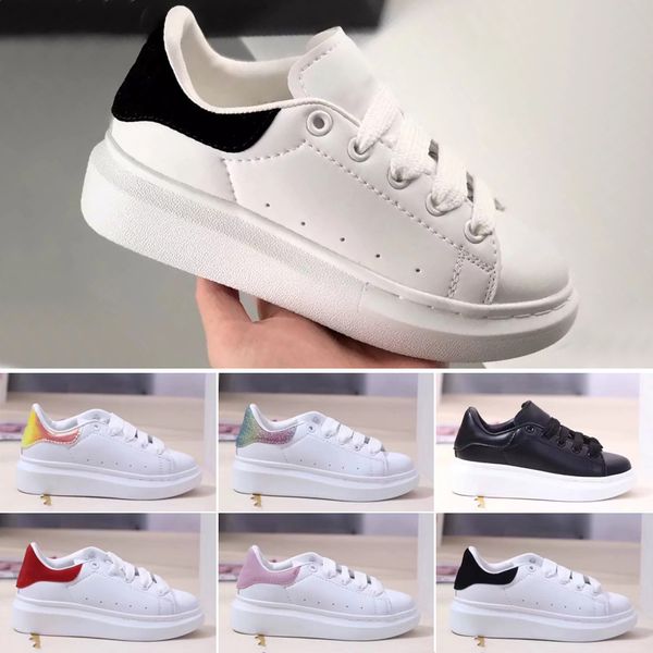 2023 Infant Designer Kids Shoes For Boys Girls Tênis Ander Thick Bottom White Black Red Boby Toddler Shoe Casual Size Eur24-35